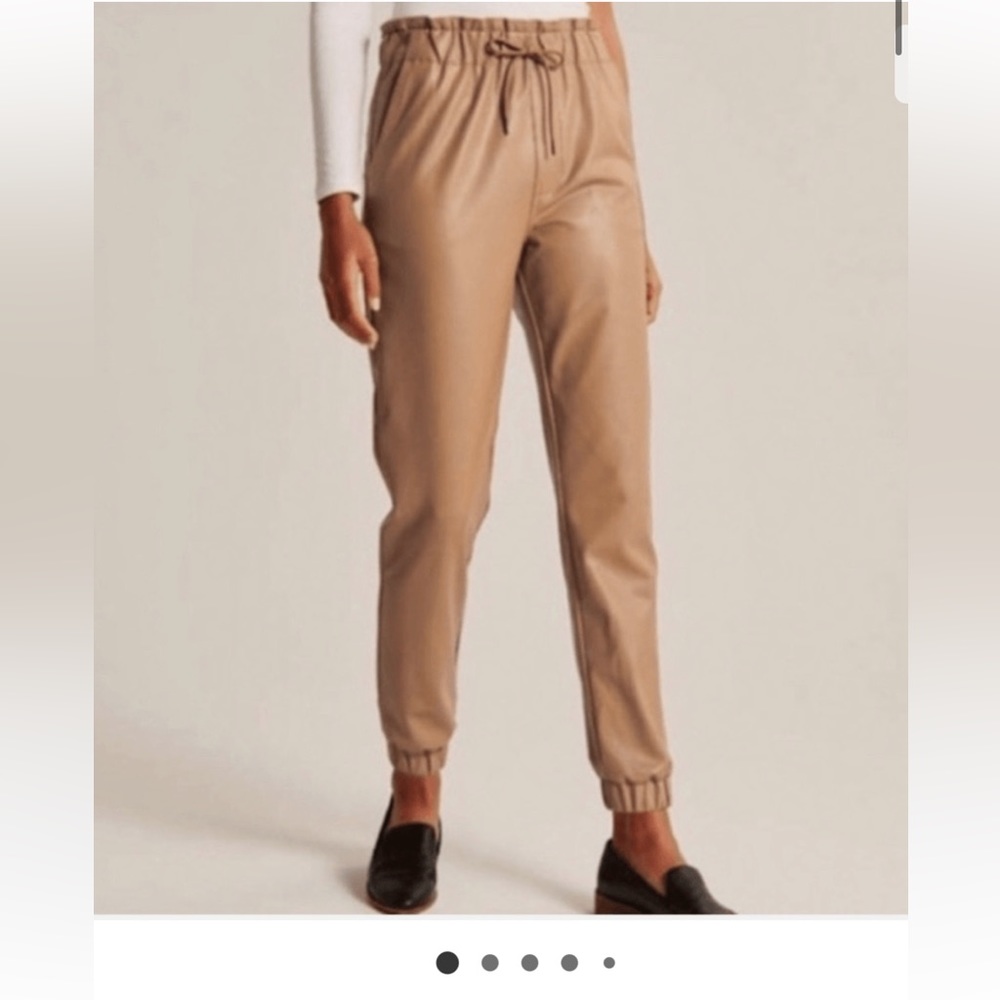 Abercrombie & Fitch faux leather high waist jogger
